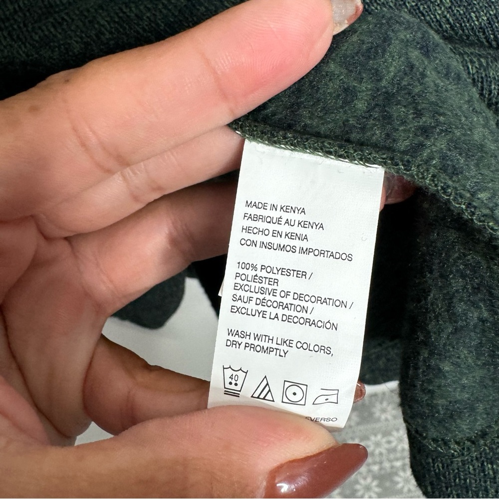 NWT Izod Men's Performance 1/4 Zip Sweater Fleece Solid Pullover Green Size XL - Picture 6 of 9